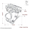 Silver Plated Finger Ring for Lady Feather Pattern R680