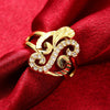R358-A Nickle Free Antiallergic New Fashion Jewelry White Plated Zircon Ring