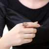 R358-B Nickle Free Antiallergic New Fashion Jewelry Rose Gold Plated Zircon Ring