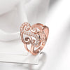 R358-B Nickle Free Antiallergic New Fashion Jewelry Rose Gold Plated Zircon Ring