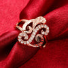 R358-B Nickle Free Antiallergic New Fashion Jewelry Rose Gold Plated Zircon Ring