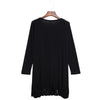 Fashionable Scoop Collar Long Sleeve Hollow Out Fringed Loose-Fitting Dress For Women