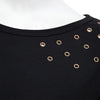 Fashionable Scoop Collar Long Sleeve Hollow Out Fringed Loose-Fitting Dress For Women