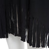 Fashionable Scoop Collar Long Sleeve Hollow Out Fringed Loose-Fitting Dress For Women