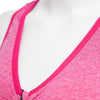 Active U-Neck Zippered Wireless Color Block Ladies Racerback Crop Top