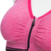 Active U-Neck Zippered Wireless Color Block Ladies Racerback Crop Top