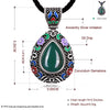 N015-C Women National Style Water Drop Shape Diamond Necklace
