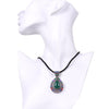 N015-C Women National Style Water Drop Shape Diamond Necklace