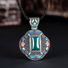 N005-C Women Antique National Style Carving Pendant Necklace