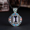 N005-A Women Antique National Style Carving Pendant Necklace