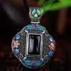 N005-A Women Antique National Style Carving Pendant Necklace