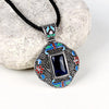 N005-A Women Antique National Style Carving Pendant Necklace