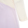 Fashionable Scoop Collar Long Sleeve Color Block Asymmtrical Ladies Dress