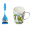 Silicone Handle Leaf Tea Infuser Steel Ball Strainer with Drip Tray