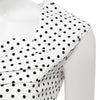 Vintage Sweetheart Neck Sleeve Polka Dot Print A-Line Pin Up Dress for Women