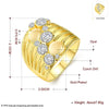 R776-A Nickle Free Antiallergic New Fashion Jewelry 18K Gold Plated Ring