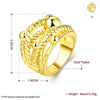 R747-A Nickle Free Antiallergic New Fashion Jewelry 18K Gold Plated Ring