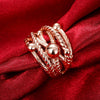 R747-B Nickle Free Antiallergic New Fashion Jewelry 18K Gold Plated Ring