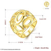R784-A Nickle Free Antiallergic New Fashion Jewelry 18K Gold Plated Ring
