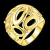 R784-A Nickle Free Antiallergic New Fashion Jewelry 18K Gold Plated Ring