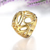 R784-A Nickle Free Antiallergic New Fashion Jewelry 18K Gold Plated Ring