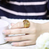 R784-A Nickle Free Antiallergic New Fashion Jewelry 18K Gold Plated Ring
