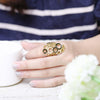 R763-A Nickle Free Antiallergic New Fashion Jewelry 18K Gold Plated Ring