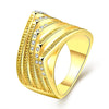 R746-A Nickle Free Antiallergic New Fashion Jewelry 18K Gold Plated Ring
