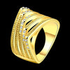 R746-A Nickle Free Antiallergic New Fashion Jewelry 18K Gold Plated Ring
