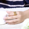 R746-A Nickle Free Antiallergic New Fashion Jewelry 18K Gold Plated Ring