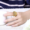 R745-A Nickle Free Antiallergic New Fashion Jewelry 18K Gold Plated Ring