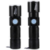 3 Mode USB Flashlight Rechargeable Lithium Battery LED Torch