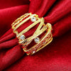R753-A Nickle Free Antiallergic New Fashion Jewelry 18K Gold Plated Ring