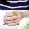 R753-A Nickle Free Antiallergic New Fashion Jewelry 18K Gold Plated Ring