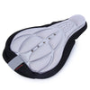 Bike Seat Cover 3D Memory Sponge Saddle Anti-slip Air-permeable Pad with Reflective Stripe