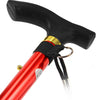 Adjustable Aluminum Metal Walking Stick Folding Collapsible Travel Cane with Non-slip Rubber Base