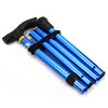 Adjustable Aluminum Metal Walking Stick Folding Collapsible Travel Cane with Non-slip Rubber Base