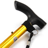 Adjustable Aluminum Metal Walking Stick Folding Collapsible Travel Cane with Non-slip Rubber Base
