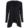 Sexy Hooded Long Sleeve Criss-Cross Hollow Out Pure Color Asymmetrical Blouse for Ladies