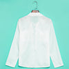 Sexy Plunging Neck Long Sleeve Lace Up Pure Color Shirt for Ladies