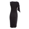Stylish Round Collar Sleeveless Pleat Design Slim Dress