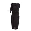 Stylish Round Collar Sleeveless Pleat Design Slim Dress