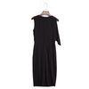 Stylish Round Collar Sleeveless Pleat Design Slim Dress