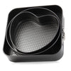 3 Set Non-stick Springform Cake Pan Bakeware Mould with Removable Bottom Round Heart Square Shape
