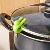 2Pcs Creative Little  Shaped Silicone Spill-proof Raising Pot Cover Cooking Anti-overflowing Tools Cell Phone Holder