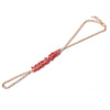 Chic Beads Decorated Bracelet With Ring For Women