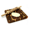 Christmas Wooden Rolling Pin Engraved Embossing with Christmas Symbols