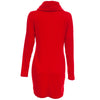 Stylish Pile Collar Package Hip Solid Color Dress for Women