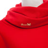Stylish Pile Collar Package Hip Solid Color Dress for Women