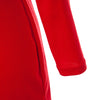 Stylish Pile Collar Package Hip Solid Color Dress for Women